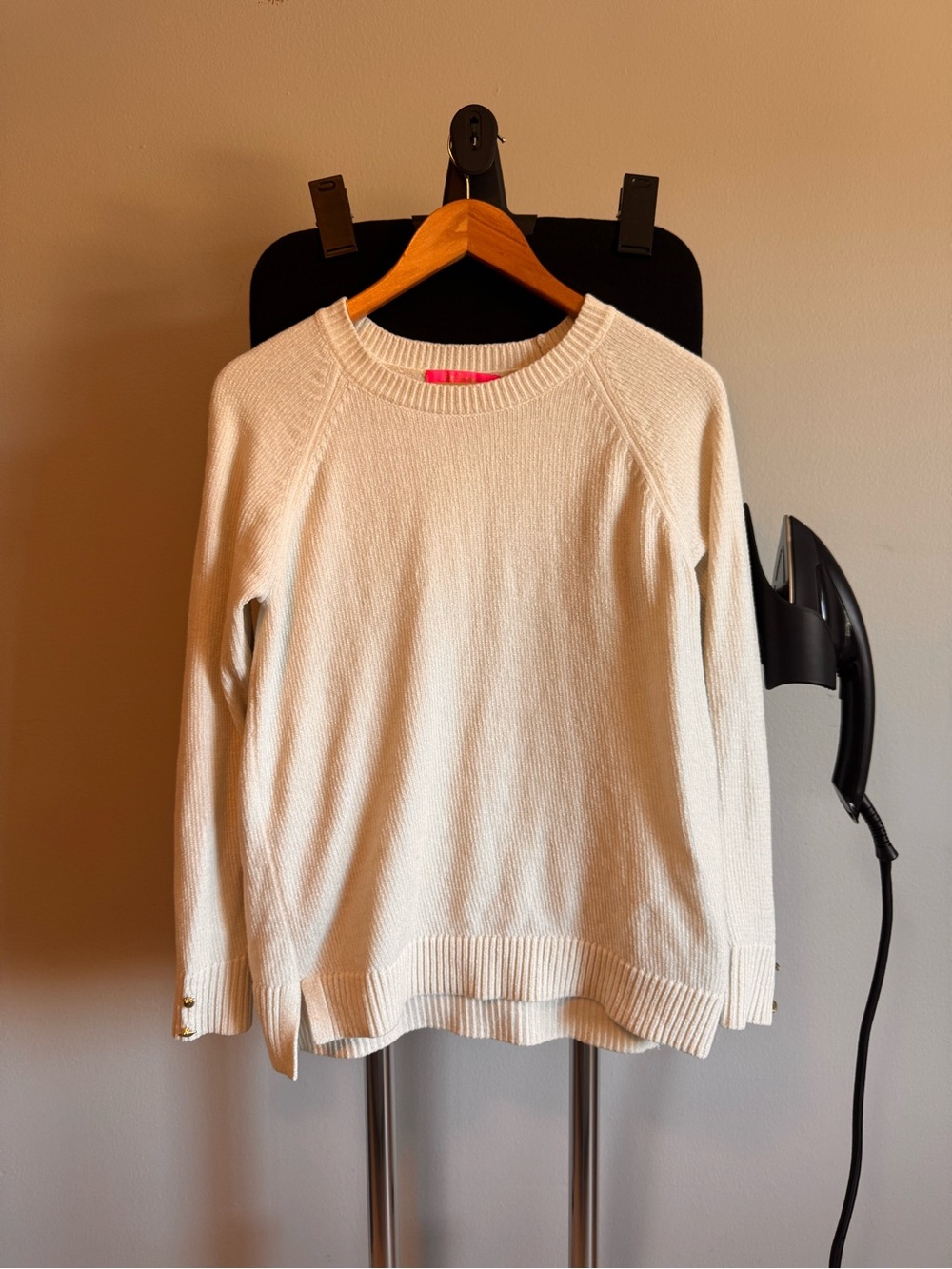 Lilly Pulitzer Cream Crewneck Pullover Sweater